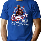 Gangs Of New York Cutting'S Deli Bill The Butcher T-Shirt for Men & Women, T-Shirts Graphic Tee - Blue
