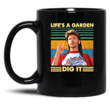 Garden Life Black Coffee Mug