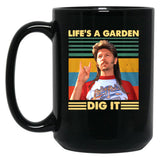 Garden Life Black Coffee Mug