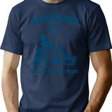 Gardening Because Murder Is Wrong Funny Vintage Garden Design T-Shirt - Navy