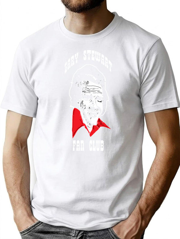 Gary Stewart Fanclub T-Shirt - Retro Graphic Tee for Men & Women - White