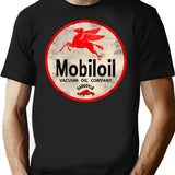 Gas And Oil T-shirtmobiloil Gargoyle Vintage Sign - Black