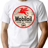 Gas And Oil T-shirtmobiloil Gargoyle Vintage Sign - White