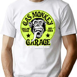 Gas Monkey T-Shirt - Retro Graphic Tee for Men & Women - White