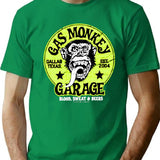 Gas Monkey T-Shirt - Retro Graphic Tee for Men & Women - Green