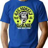 Gas Monkey T-Shirt - Retro Graphic Tee for Men & Women - Blue