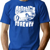 Gasoline Forever Funny Gas Car (1) T-Shirt - Blue