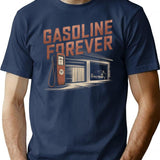 Gasoline Forever T-Shirt - Retro Graphic Tee for Men & Women - Navy