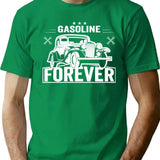 Gasoline Forever .. T-Shirt - Retro Graphic Tee for Men & Women - Green