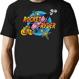 Gay Rocket Ryder T Shirt - Retro Graphic Tee for Men & Women - Black