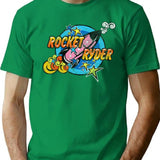 Gay Rocket Ryder T Shirt - Retro Graphic Tee for Men & Women - Green