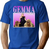 Gemma Collins 90s Vintage T-Shirt - Retro Graphic Casual Tee - Blue