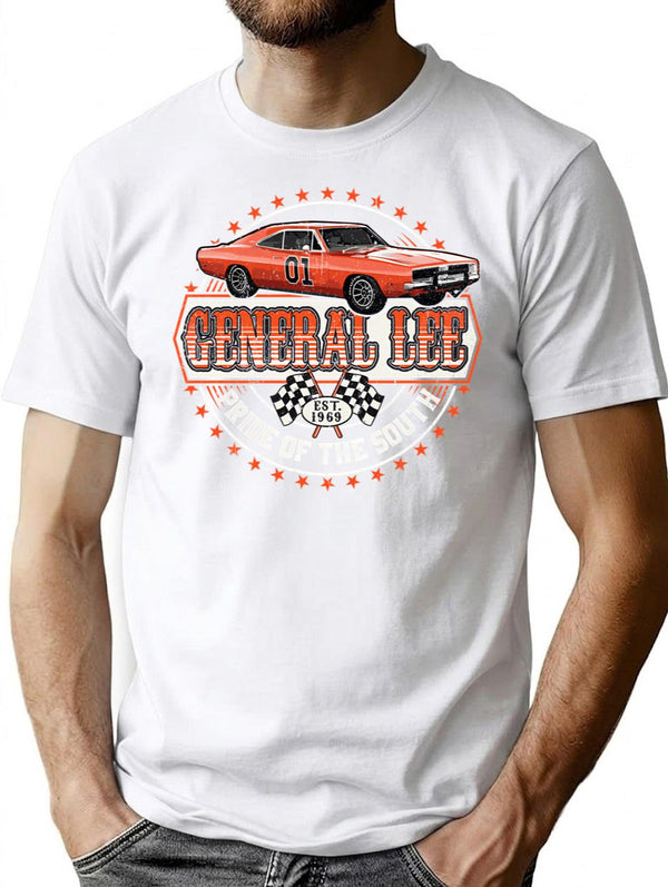General Lee Pride Of The South T-Shirt for Men & Women, T-Shirts Graphic Tee - White