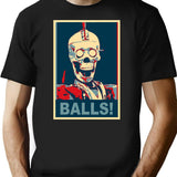 Geoff - Balls T-Shirt - Retro Graphic Tee for Men & Women - Black