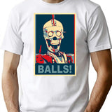Geoff - Balls T-Shirt - Retro Graphic Tee for Men & Women - White