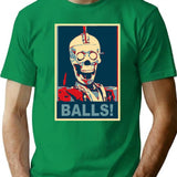 Geoff - Balls T-Shirt - Retro Graphic Tee for Men & Women - Green