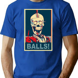 Geoff - Balls T-Shirt - Retro Graphic Tee for Men & Women - Blue