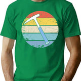 Geologist Retro Vintage T-Shirt - Retro Graphic Casual Tee - Green