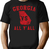 Georgia Vs All Yall For Y'all From Georgia Men Women T-Shirt - Black