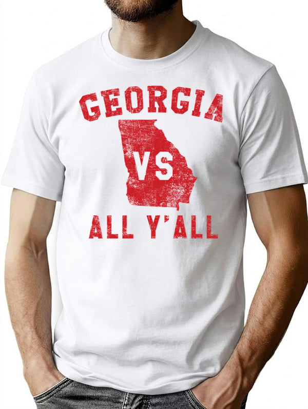 Georgia Vs All Yall For Y'all From Georgia Men Women T-Shirt - White