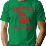 Georgia Vs All Yall For Y'all From Georgia Men Women T-Shirt - Green