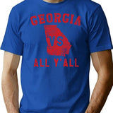 Georgia Vs All Yall For Y'all From Georgia Men Women T-Shirt - Blue