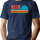 German Nein Souvenir Oktoberfest No Sunset Germany Vintage T-Shirt - Navy