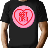 Gert Lush Loveheart T-Shirt - Retro Graphic Tee for Men & Women - Black