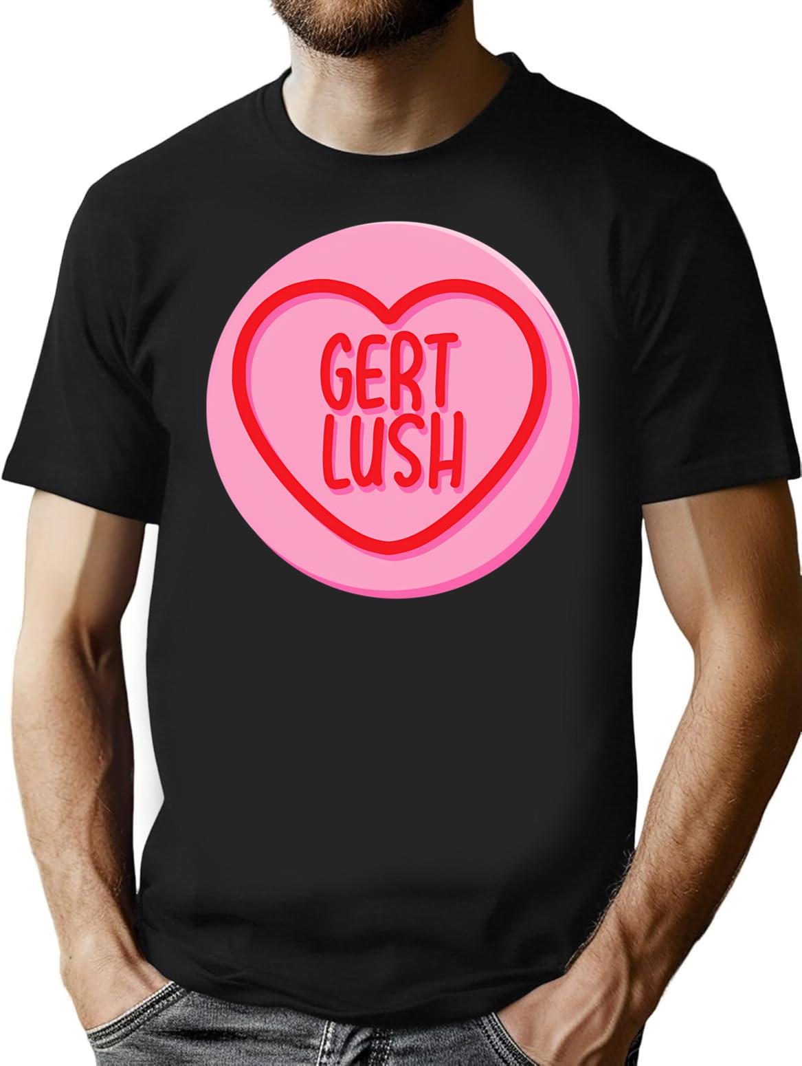 Gert Lush Loveheart T-Shirt - Retro Graphic Tee for Men & Women - Black
