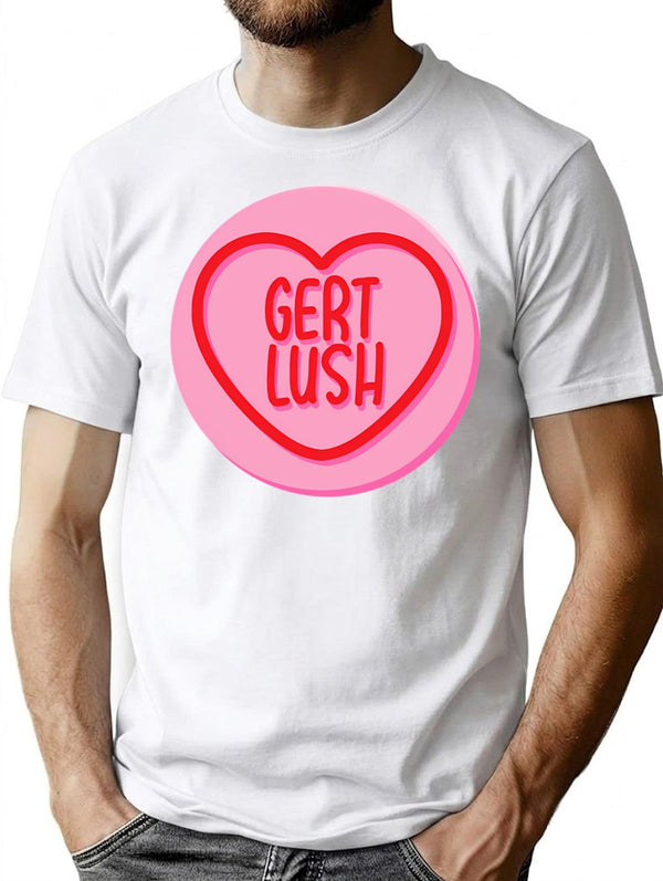 Gert Lush Loveheart T-Shirt - Retro Graphic Tee for Men & Women - White