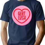 Gert Lush Loveheart T-Shirt - Retro Graphic Tee for Men & Women - Navy