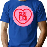 Gert Lush Loveheart T-Shirt - Retro Graphic Tee for Men & Women - Blue