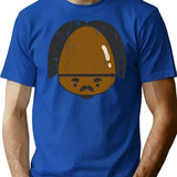 Gervinho's Big Shiny Forehead T-Shirt - Retro Graphic Tee for Men & Women - Blue