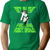 Get In The Robot Shinji T-Shirt - Retro Graphic Tee for Men & Women - Green