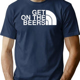 Get On The Beers Essential T-Shirt - Retro Graphic Tee for Men & Women - Navy