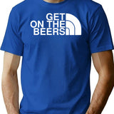 Get On The Beers Essential T-Shirt - Retro Graphic Tee for Men & Women - Blue