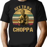 Get To Da Choppa Vintage T-Shirt - Retro Graphic Casual Tee - Black