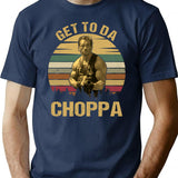 Get To Da Choppa Vintage T-Shirt - Retro Graphic Casual Tee - Navy