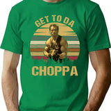 Get To Da Choppa Vintage T-Shirt - Retro Graphic Casual Tee - Green