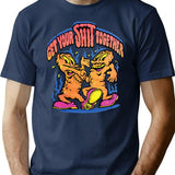 Get Your Shit Together - Funny Vintage 70's Adult Humor T-Shirt - Navy