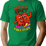 Get Your Shit Together T-Shirt - Retro Graphic Tee for Men & Women - Green