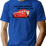 Getaway (race)car T-Shirt - Retro Graphic Tee for Men & Women - Blue