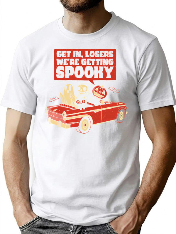 Getting Spooky T-Shirt - Retro Graphic Tee for Men & Women - White