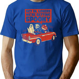 Getting Spooky T-Shirt - Retro Graphic Tee for Men & Women - Blue
