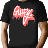 Gffy Guffy Clothing Brand Dripping Red Graffiti Design Logo From Los Santos San Andreas T-Shirt - Black