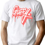 Gffy Guffy Clothing Brand Dripping Red Graffiti Design Logo From Los Santos San Andreas T-Shirt - White