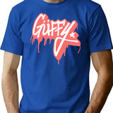 Gffy Guffy Clothing Brand Dripping Red Graffiti Design Logo From Los Santos San Andreas T-Shirt - Blue