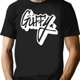Gffy Guffy Clothing Brand White Outline Transparent Design Logo From Los Santos San Andreas T-Shirt - Black