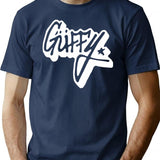 Gffy Guffy Clothing Brand White Outline Transparent Design Logo From Los Santos San Andreas T-Shirt - Navy