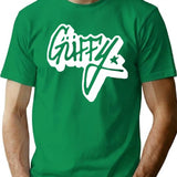 Gffy Guffy Clothing Brand White Outline Transparent Design Logo From Los Santos San Andreas T-Shirt - Green